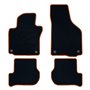 ALFOMBRA A MEDIDA VOLKSWAGEN GOLF VI (2008-2012) 5PZ RIBETE NARANJA