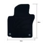 ALFOMBRA A MEDIDA VOLKSWAGEN GOLF VI (2008-2012) 5PZ RIBETE NARANJA