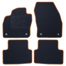 ALFOMBRA A MEDIDA VOLKSWAGEN T-CROSS (2019-PRESENTE) 5PZ RIBETE AMARILLO