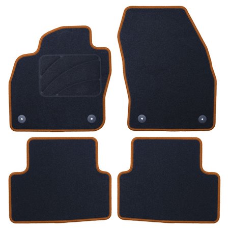 ALFOMBRA A MEDIDA VOLKSWAGEN T-CROSS (2019-PRESENTE) 5PZ RIBETE AMARILLO