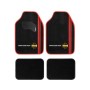 SET COMPLETO 4 PIEZAS ALFOMBRAS MOMO RACING UNIVERSALES NEGRO/ROJO