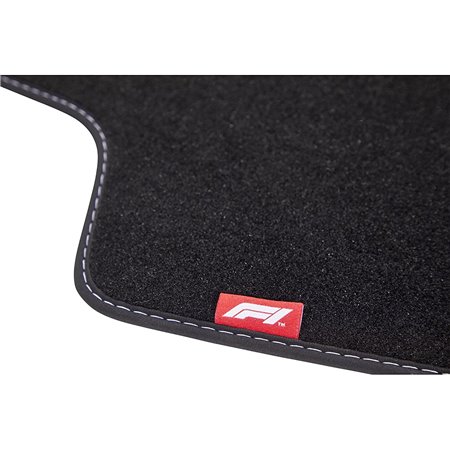 ALFOMBRA DE COCHE CM580 4TLG NEGRO/BLANCO