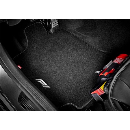 ALFOMBRA DE COCHE CM580 4TLG NEGRO/BLANCO