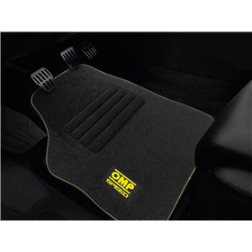 OMP SPEED JUEGO DE ALFOMBRILLAS PARA COCHE COLOR NEGRO 4 PIEZAS - ALFOMBRILLAS UNIVERSALES