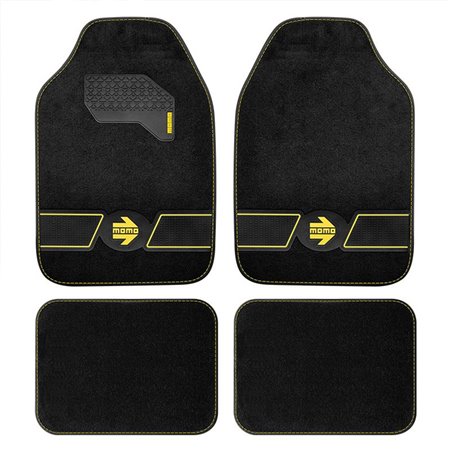 SET ALFOMBRAS  FUN BLK-YEL. 4 pcs