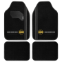 ALFOMBRILLA DE AUTO DEPORTIVA NEGRA RHD - 4 PIEZAS
