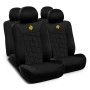SET COMPLETO CUBRE ASIENTOS MOMO COCHE 11 PIEZAS NEGRO