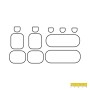 SET COMPLETO CUBRE ASIENTOS MOMO COCHE 11 PIEZAS NEGRO