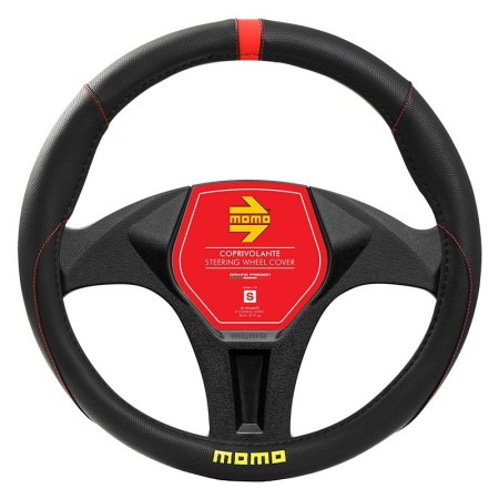 FUNDA VOLANTE MOMO ELEGANT UNIVERSAL NEGRO Y ROJO 38-39CM