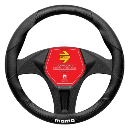 FUNDA VOLANTE MOMO TUNING UNIVERSAL COLOR NEGRO 38-39CM
