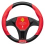 FUNDA VOLANTE MOMO TUNING UNIVERSAL NEGRO Y ROJO 38-39CM