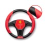 FUNDA VOLANTE MOMO TUNING UNIVERSAL NEGRO Y ROJO 38-39CM