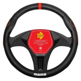 FUNDA VOLANTE MOMO 014 SUPERGRIP BLACK-RED PU S 36,5CM-37,9CM