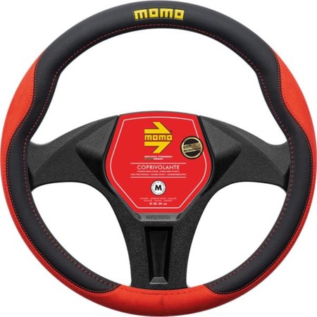 FUNDA VOLANTE MOMO COMFORT MICROF. RED-BLACK_M 38-39CM