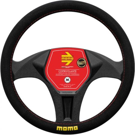 FUNDA VOLANTE MOMO EASY MICROF. BLK-RED STC_M 38-39CM
