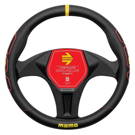 FUNDA VOLANTE MOMO PROFILE BLACK-RED M 38-39CM