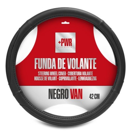 FUNDA VOLANTE NEGRO VAN 42CM CS