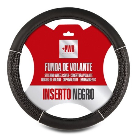 FUNDA VOLANTE INSERTO NEGRO CROMO CS 6