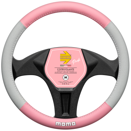 FUNDA DE VOLANTE EASY ROSA-GRIS M