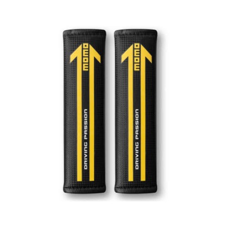 SET ALMOHADILLAS MOMO CINTURON COCHE NEGRO MATE