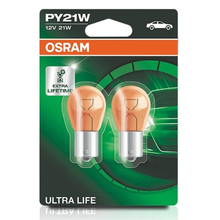 OSRAM ULTRA LIFE 7507ULT-02B PY21W BAU15S 12V 21W