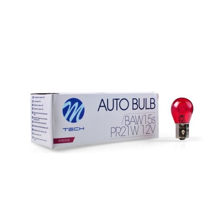 L�MPARA M-TECH PR21W BAW15S 12V/21W ROJO | 10 UDS