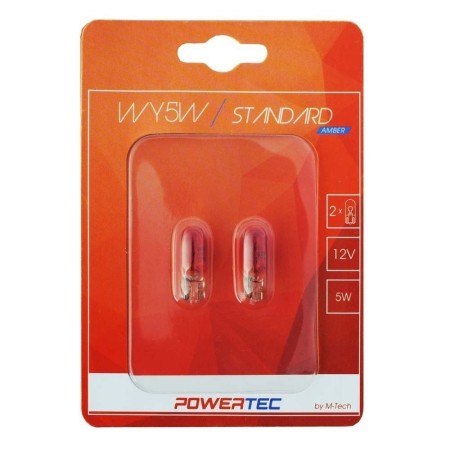 POWERTEC STANDARD W5W T10 5W WEDGE 12V AMBER BLISTER