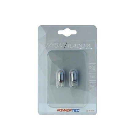 POWERTEC PLATINUM WY5W T10 5W WEDGE 12V CHROME BLISTER