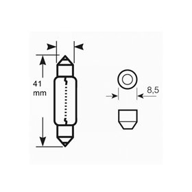 BOMBILLAS LED SMD ROJO PLAFON 41MM 12V C5W
