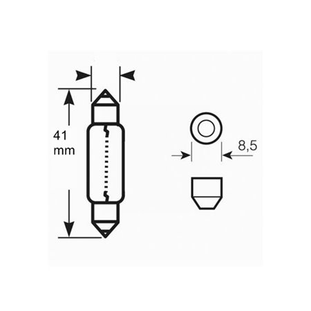 BOMBILLAS LED SMD ROJO PLAFON 41MM 12V C5W