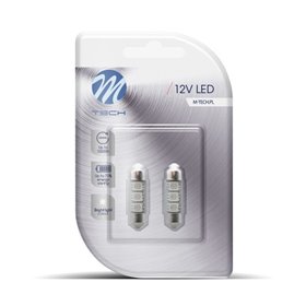 BLISTER 2X M-TECH ECONO LB310B - C5W 36MM, 3XSMD5050 LED, 12V CANBUS,  AZUL