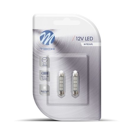 BOMBILLAS LED SMD AZUL CANBUS PLAFON 41MM 12V C5W