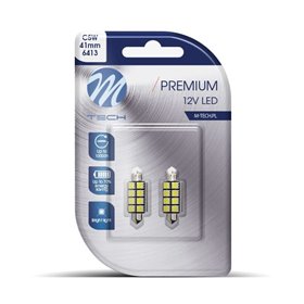 BLISTER 2X LED L327W - C5W 41MM 8XSMD5050 CANBUS RAD. BLANCO