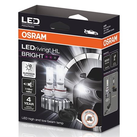 OSRAM LEDRIVING� HL BRIGHT 12V 19.0W P22D / PX22D ? \"HB4(9006)/HIR2\"