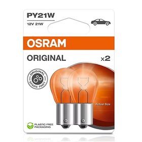 OSRAM ORIGINAL 7507-2BL PY21W BAU15S 12V 21W