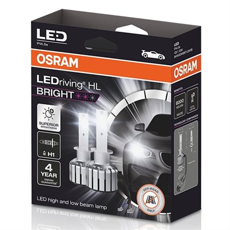 OSRAM LEDRIVING� HL BRIGHT 12V 13.0W P14.5S ? \"H1\"