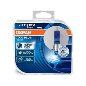 HALOGEN OSRAM COOL BLUE BOOST H11 PGJ19-2 12V 75W DUO