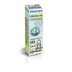 PHILIPS H3 LONGLIFE ECOVISION 12V55W PK22S C1