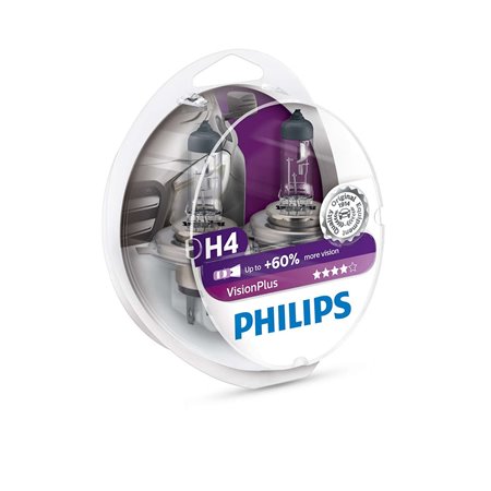 PHILIPS H4 VISIONPLUS 12V60/55W P43T-38 S2