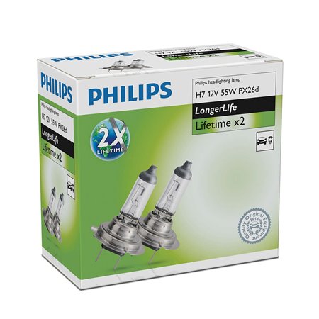 PHILIPS H7 LONGERLIFE 12V55W PX26D C2