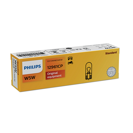 PHILIPS W5W 12V5W W2,1X9,5D CP | 10 UDS