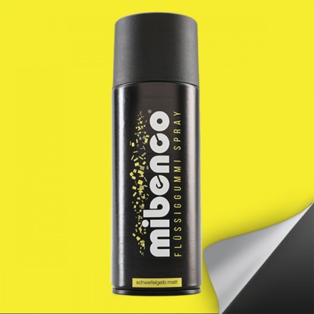 MIBENCO SPRAY GOMA LIQUIDA 400 ML AMARILLO AZUFRE MATE