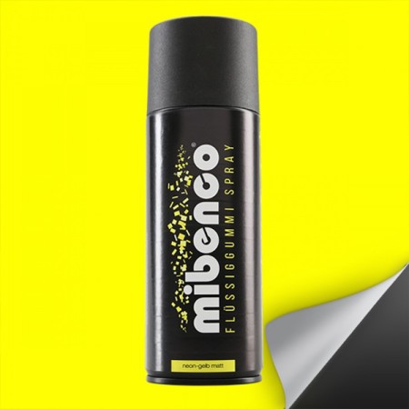 MIBENCO SPRAY GOMA LIQUIDA 400 ML AMARILLO NEON MATE