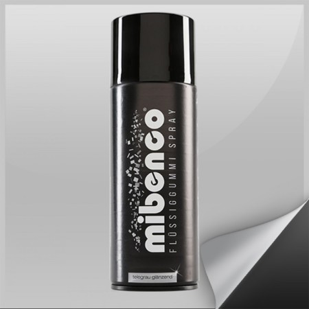 MIBENCO SPRAY GOMA LIQUIDA 400 ML GRIS TELE BRILLANTE
