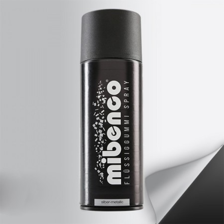 MIBENCO SPRAY GOMA LIQUIDA 400 ML PLATA METALICO MATE