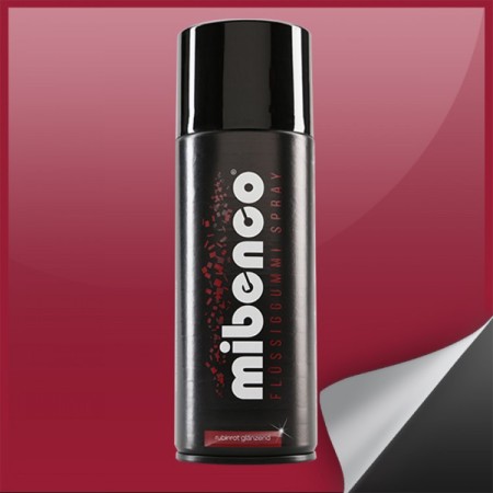 MIBENCO SPRAY GOMA LIQUIDA 400 ML ROJO RUBI BRILLANTE