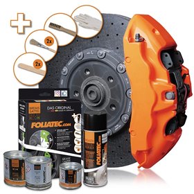 PINTURA PINZA FRENO SET  NEON NARANJA 4 COMPONENTES