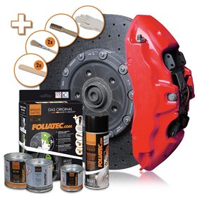 PINTURA PINZA FRENO SET  NEON ROJO 4 COMPONENTES