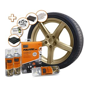 KIT DE PINTURA EN SPRAY PARA LLANTAS 2C BRONCE MET�LICO BRILLANTE