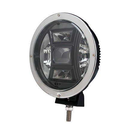 FARO LARGO ALCANCE - SOPORTE LATERAL, REDONDO CROMADO, CREE 70W 9\" 2.� GEN.